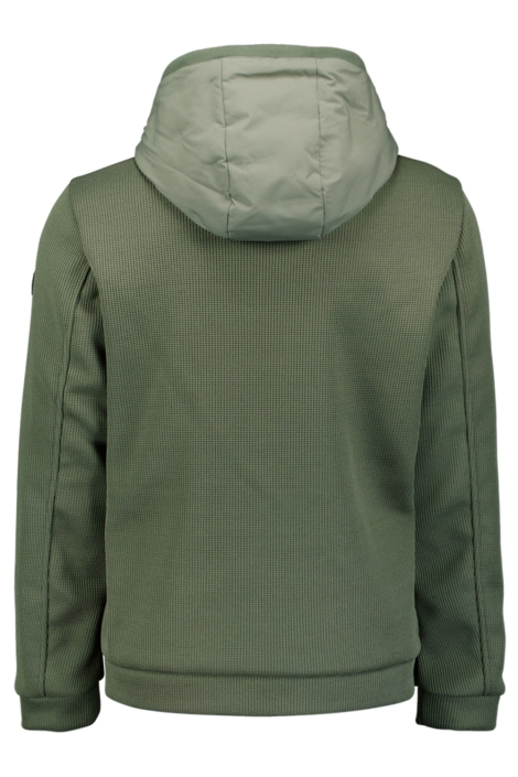 NO-EXCESS jacket short fit sealed hooded knit